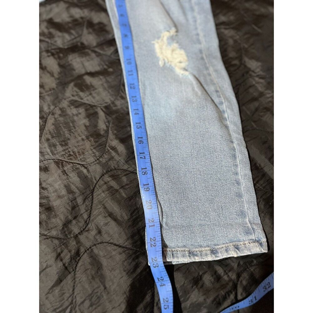 MAURICES Jeans Girls SZ 9 Long Evsies Blue Wash Mid-Rise Boyfriend Distressed - Picture 6 of 11